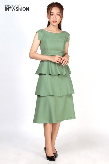 Đầm công sở 3 tầng Infashion