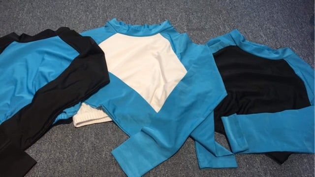 Áo bơi tay dài nữ phối 2 màu infashion