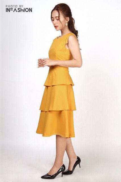 Đầm công sở 3 tầng Infashion
