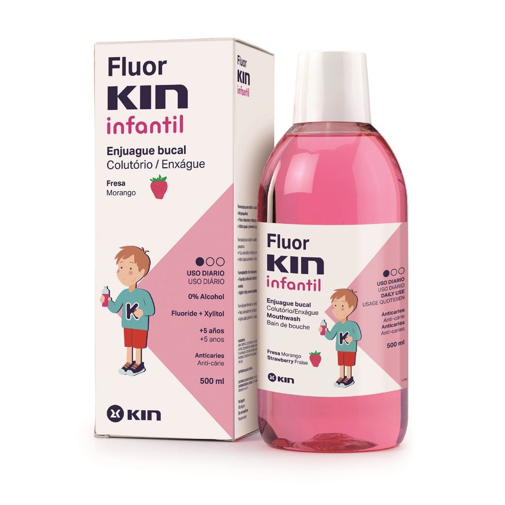 Nước Súc Miệng Fluorkin Infantil 500ml - 5t+