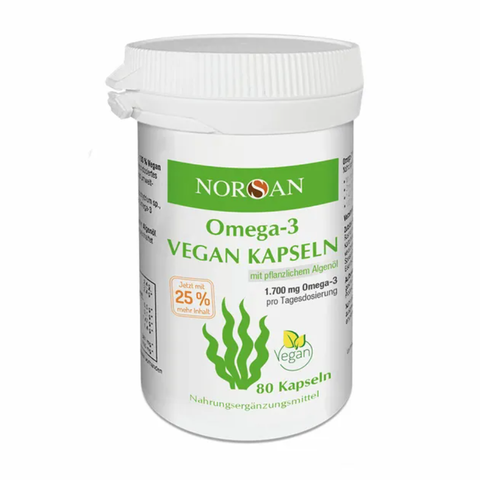  Viên nang dầu tảo thuần chay NORSAN Omega-3,  80 viên 
