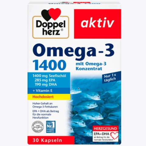  Dầu cá Doppelherz Omega-3 1400 vỉ 30 viên 