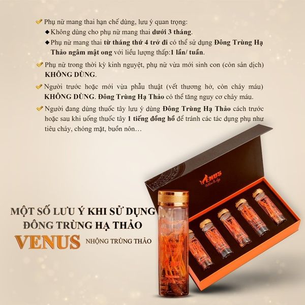 Đông trùng hạ thảo nguyên con sấy thăng hoa Venus 10g (50 con) - Nhộng trùng thảo khô