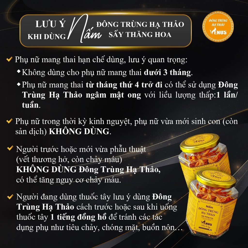 Nấm đông trùng hạ thảo sấy thăng hoa 20G (sấy khô) - VENUS KHỎE LÀ ĐẸP