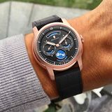  Đồng hồ nam Olympus Leather Black Dial 