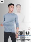 Áo giữ nhiệt nam dài tay lót nỉ - AGN