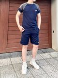 Bộ thể thao nam phối sọc cao cấp, cotton tổ ong thoáng mát mẫu mới - RHBT3