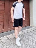 Bộ thể thao nam phối sọc cao cấp, cotton tổ ong thoáng mát mẫu mới - RHBT3