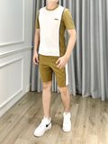 Bộ quần áo nam thể thao cổ tròn phối màu cao cấp - RHBT