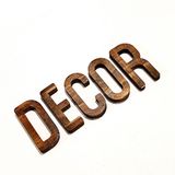  Chữ gỗ dán tường, chữ nổi trang trí, chữ dán tường gỗ thông nhập khẩu decor màu nâu size 8cm 