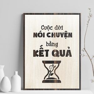 Tranh gỗ decor tạo động lực Lucky-T08