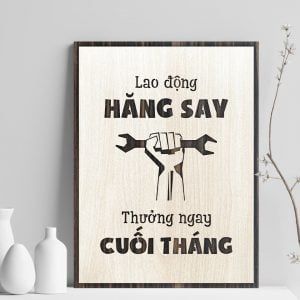 Tranh gỗ decor tạo động lực Lucky-T09