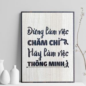 Tranh gỗ decor tạo động lực Lucky-T11