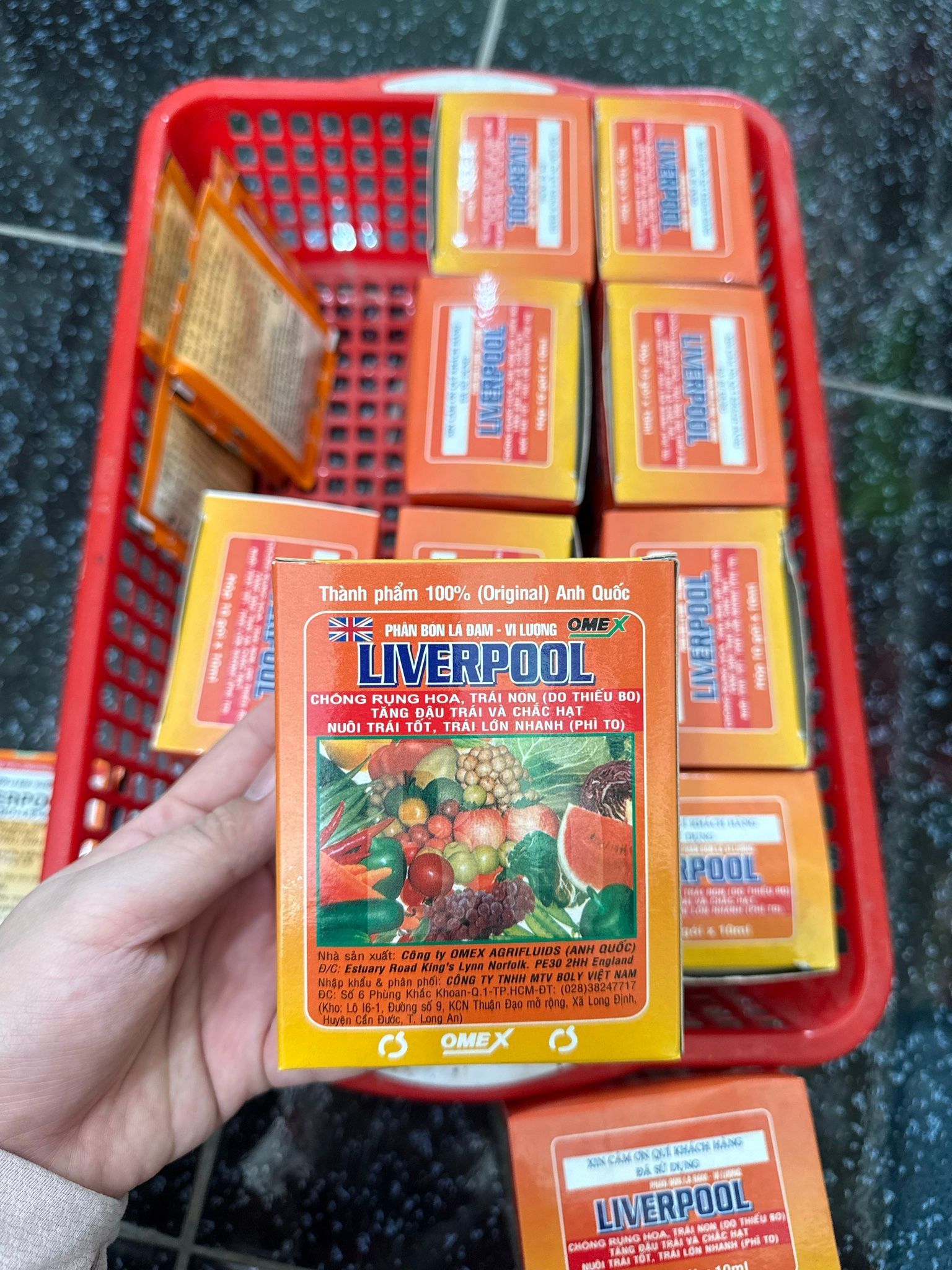 Phân Bón Lá Vi Lượng Liverpool (Anh Quốc)10ml/Gói-Chống Rụng Hoa, Trái Non( Do Thiếu Bo), Tăng Đậu Trái, Chắc Hạt