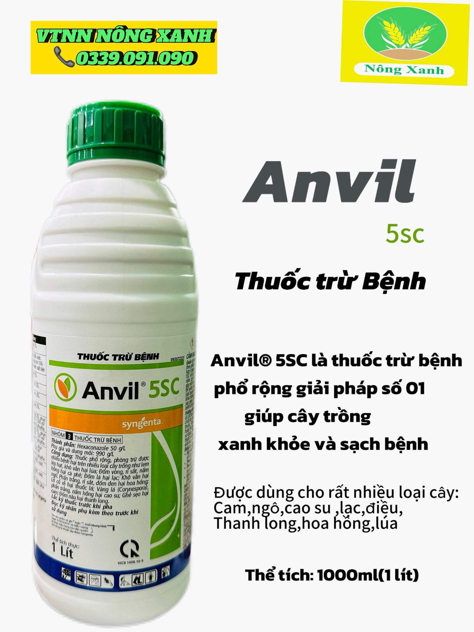 Thuốc trừ bệnh Anvil 5SC 1000ml tr - ANVIL 5SC 1 LIT