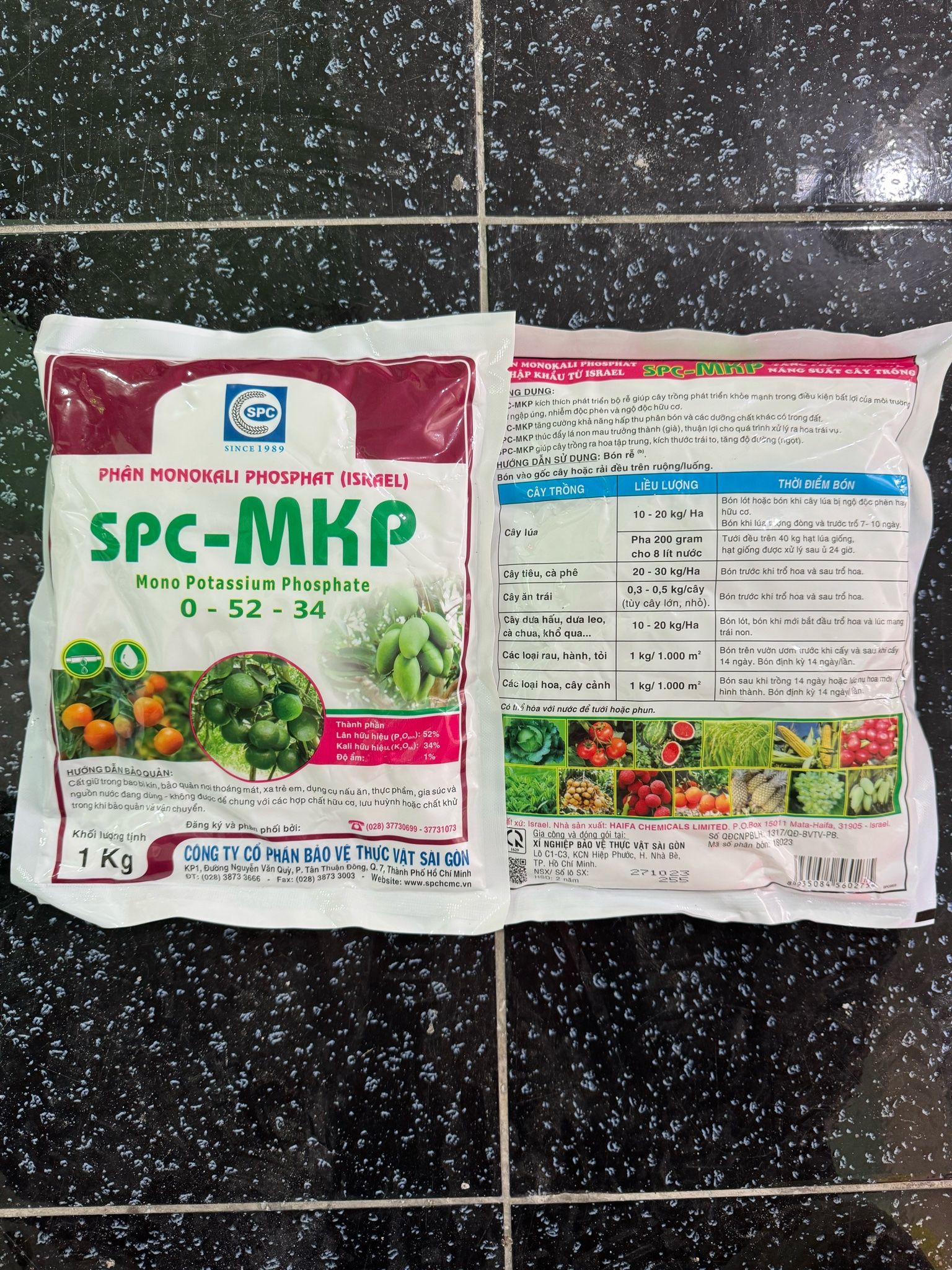 Phân Bón lá cao cấp MKP 0-52-34 (HAIFA) chuyên dùng pha dung dịch thủy canh