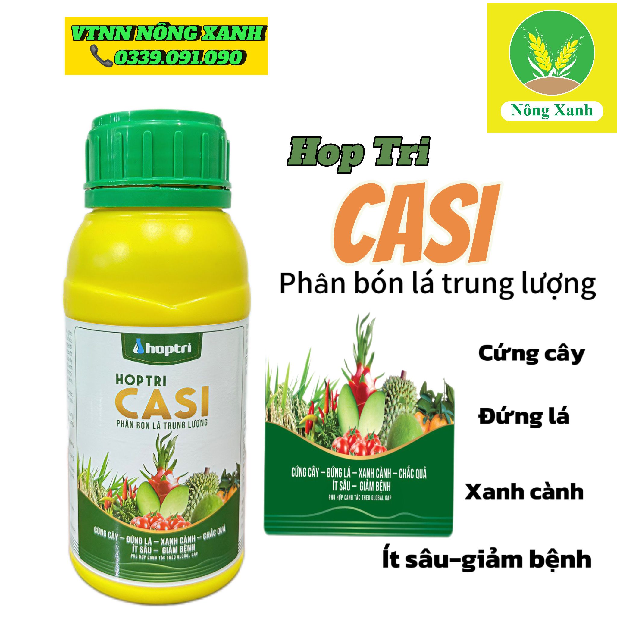 Phân bón lá Hợp Trí CASI cứng cây chống rụng hoa nuôi trái