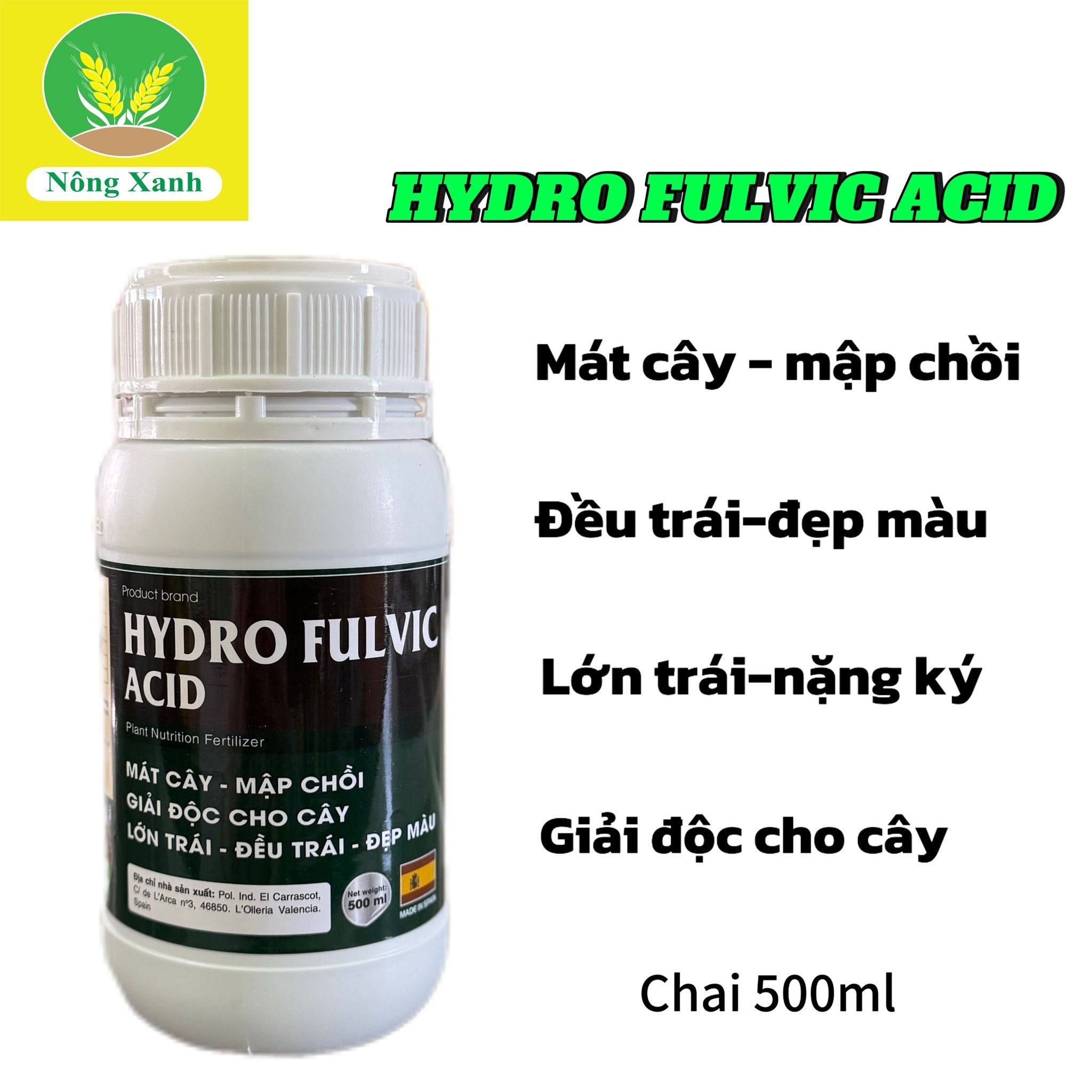 HYDRO FULVIC ACID nhập khẩu mát cây -mập chồi- lớn trái-nặng ký