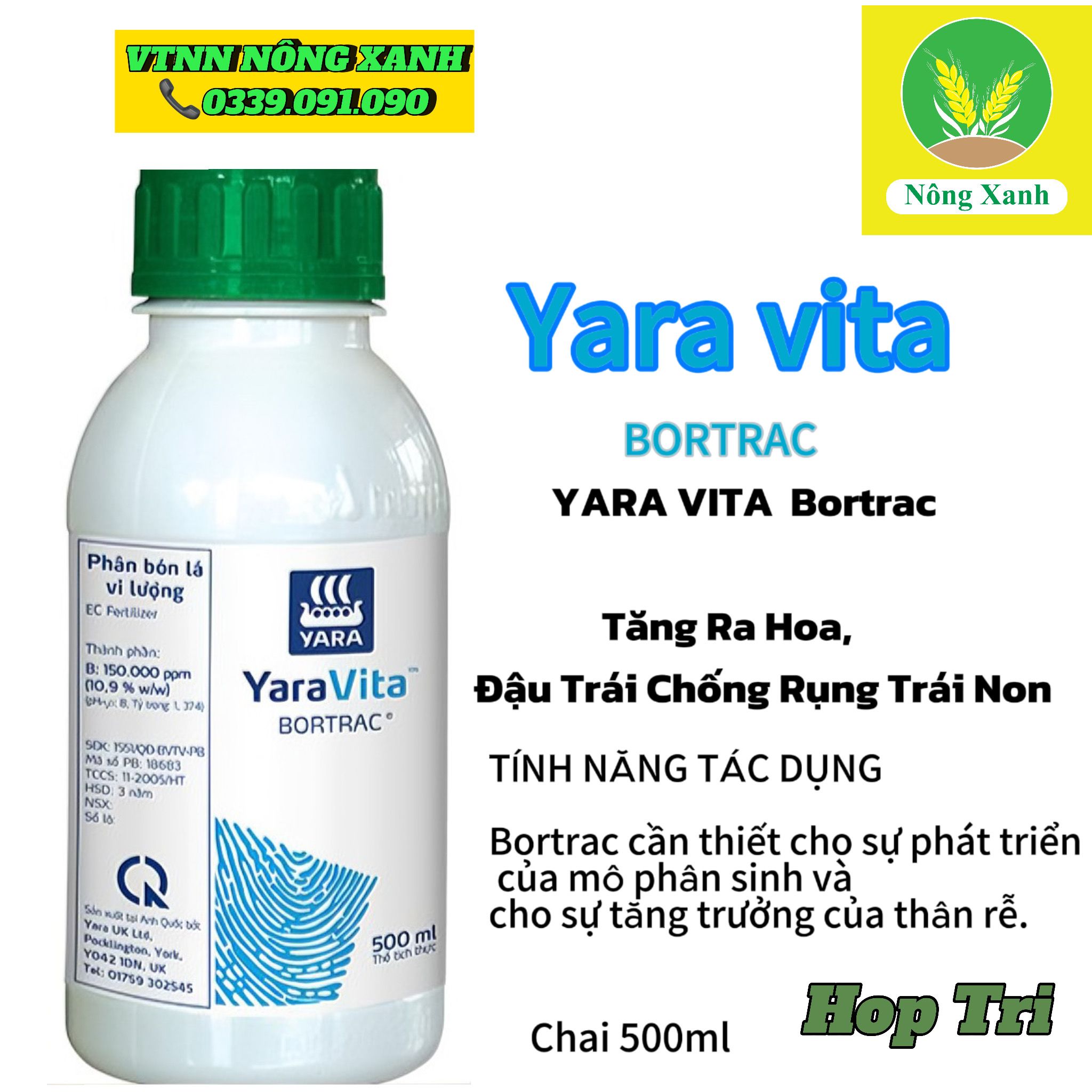Phân Bón BORTRAC (500ml) TĂNG RA HOA, ĐẬU TRÁI CHỐNG RỤNG TRÁI NON CHAI