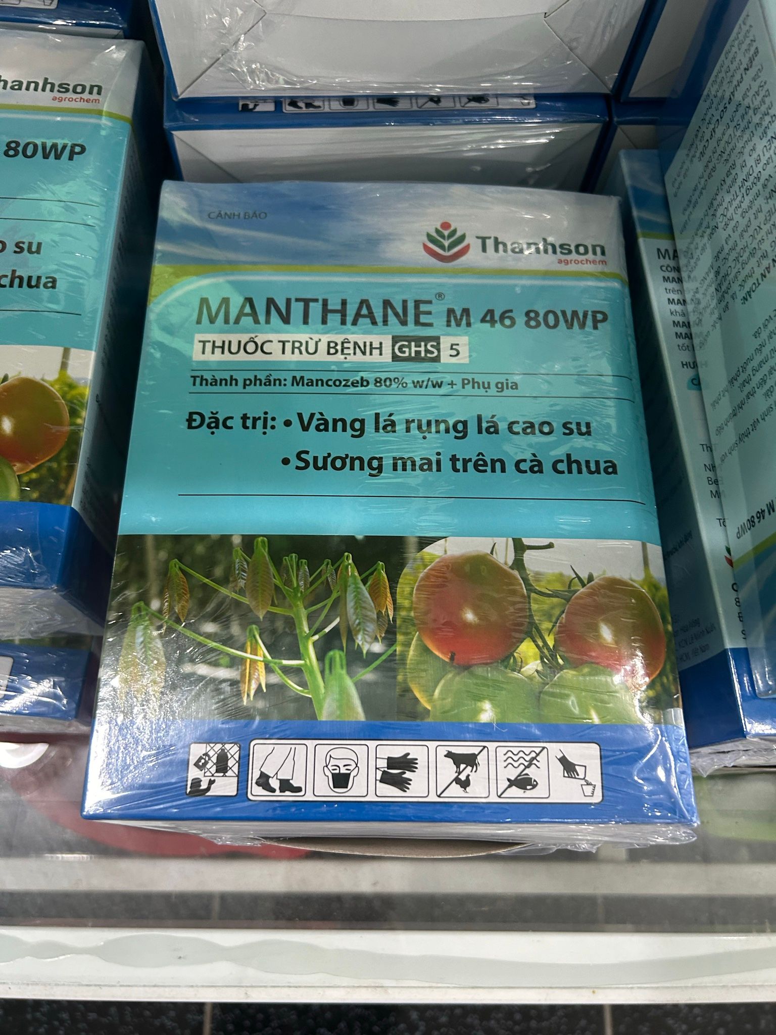 MANTHANE M46 80WP Thuốc trừ bệnh vàng lá, đạo ôn, thán thư, mốc sương, rỉ sắt Vàng rụng lá cao su