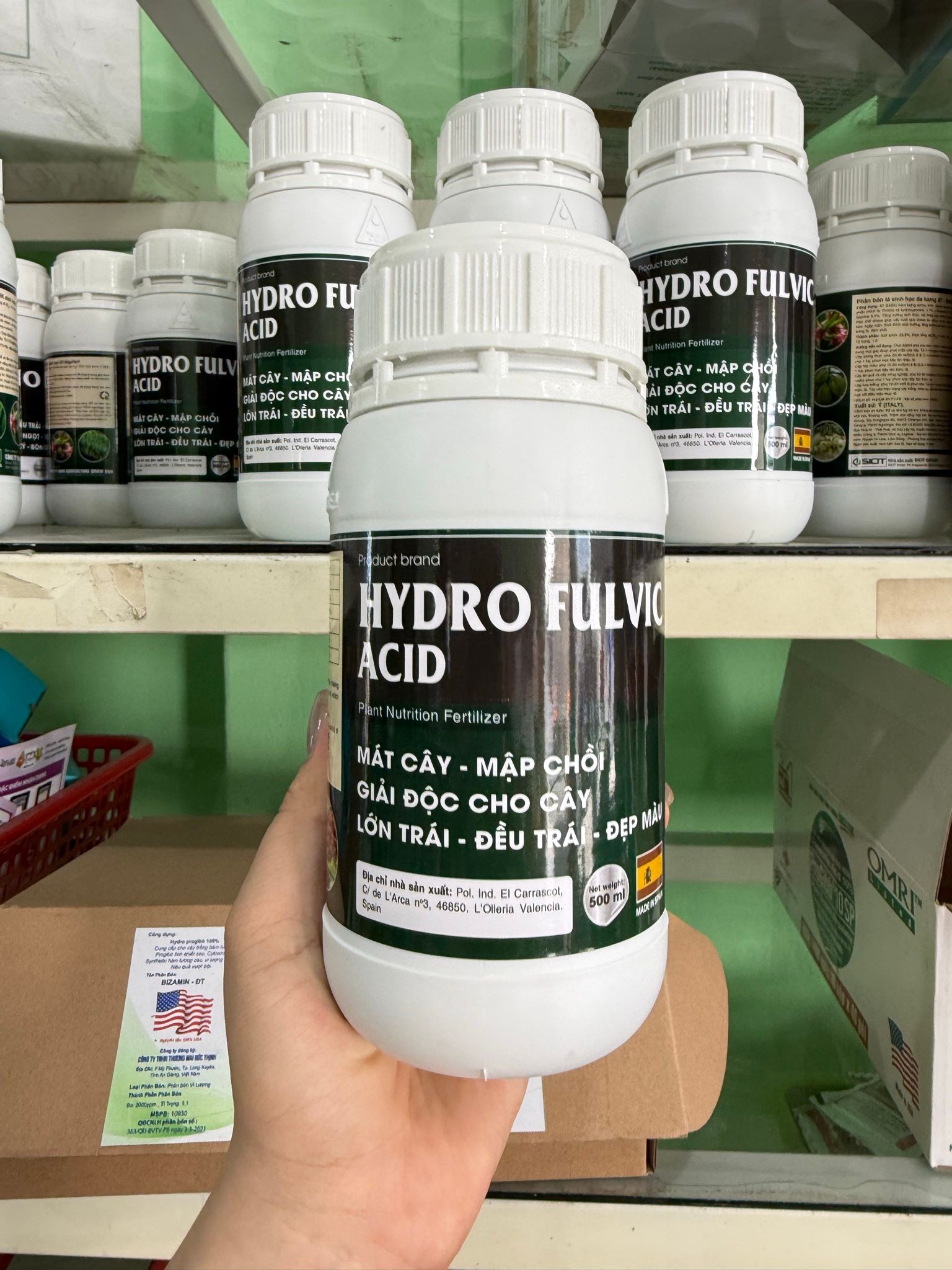 HYDRO FULVIC ACID nhập khẩu mát cây -mập chồi- lớn trái-nặng ký