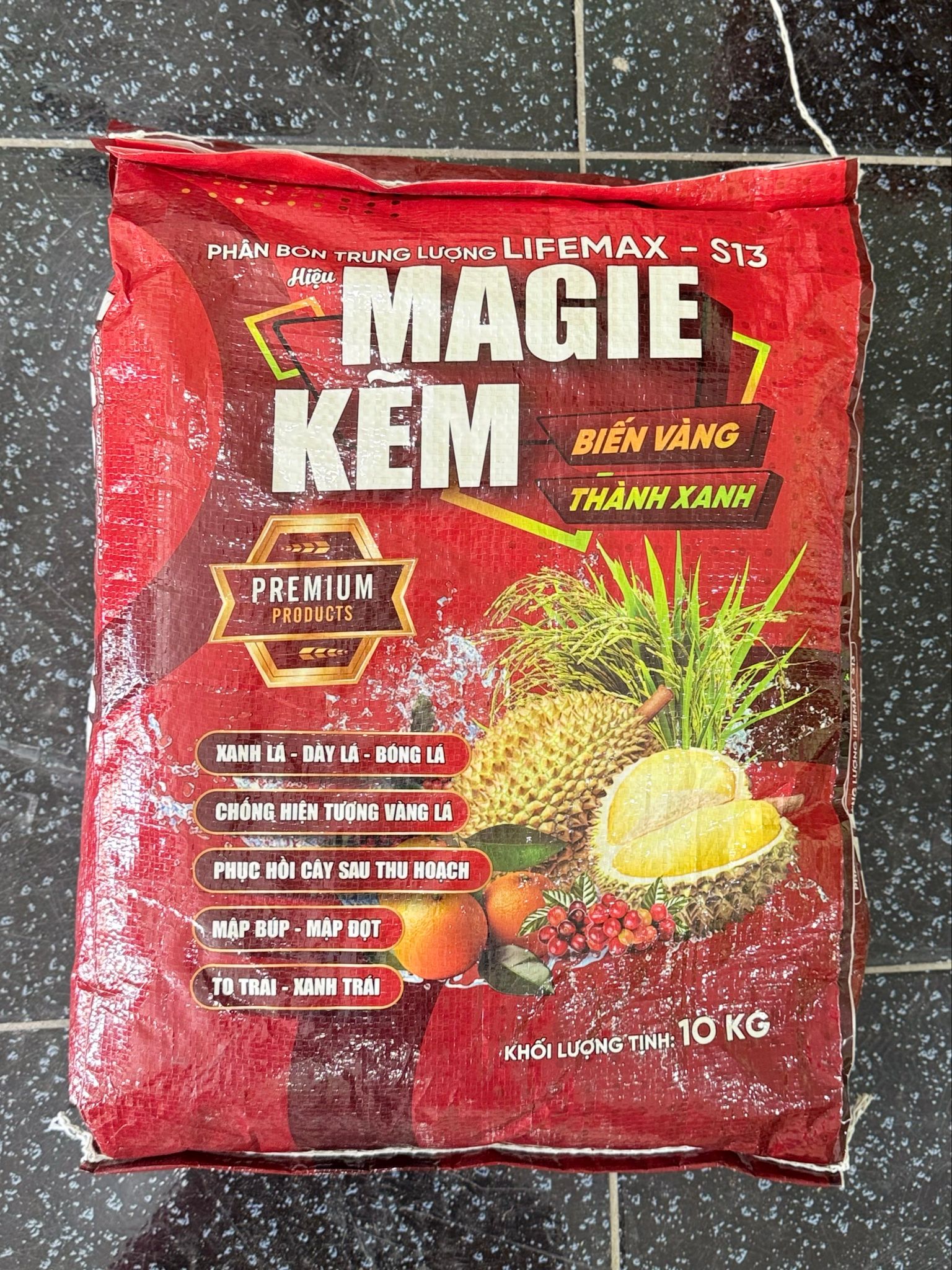phân bón MAGIE KẼM biến vàng thành xanh (bao 10kg)