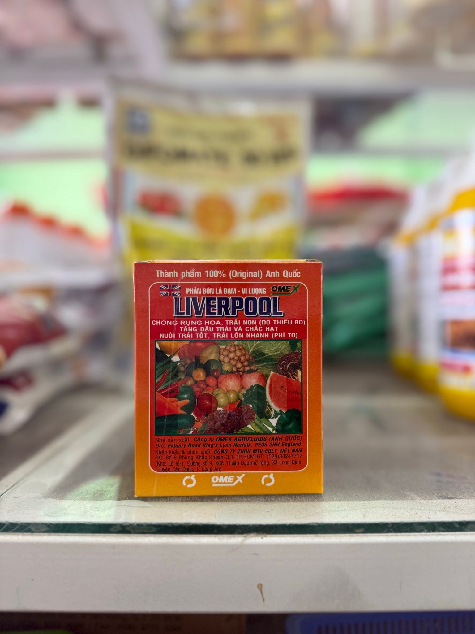 Phân Bón Lá Vi Lượng Liverpool (Anh Quốc)10ml/Gói-Chống Rụng Hoa, Trái Non( Do Thiếu Bo), Tăng Đậu Trái, Chắc Hạt