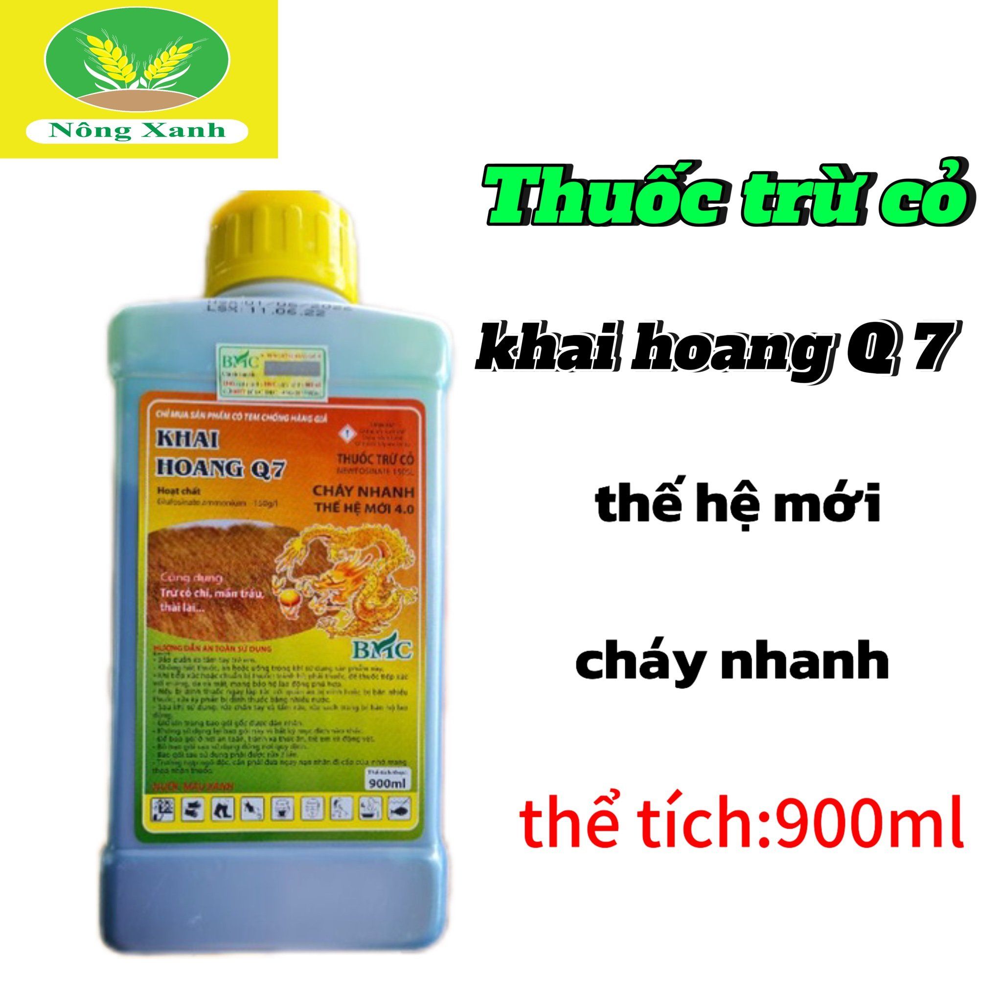 Thuốc Trừ Cỏ Khai Hoang Q7- Chai 900ml - CHÍNH HÃNG CÓ TEM