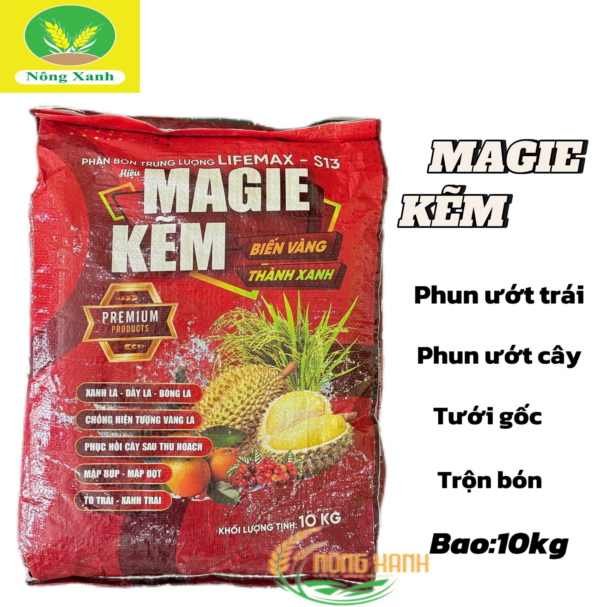 phân bón MAGIE KẼM biến vàng thành xanh (bao 10kg)