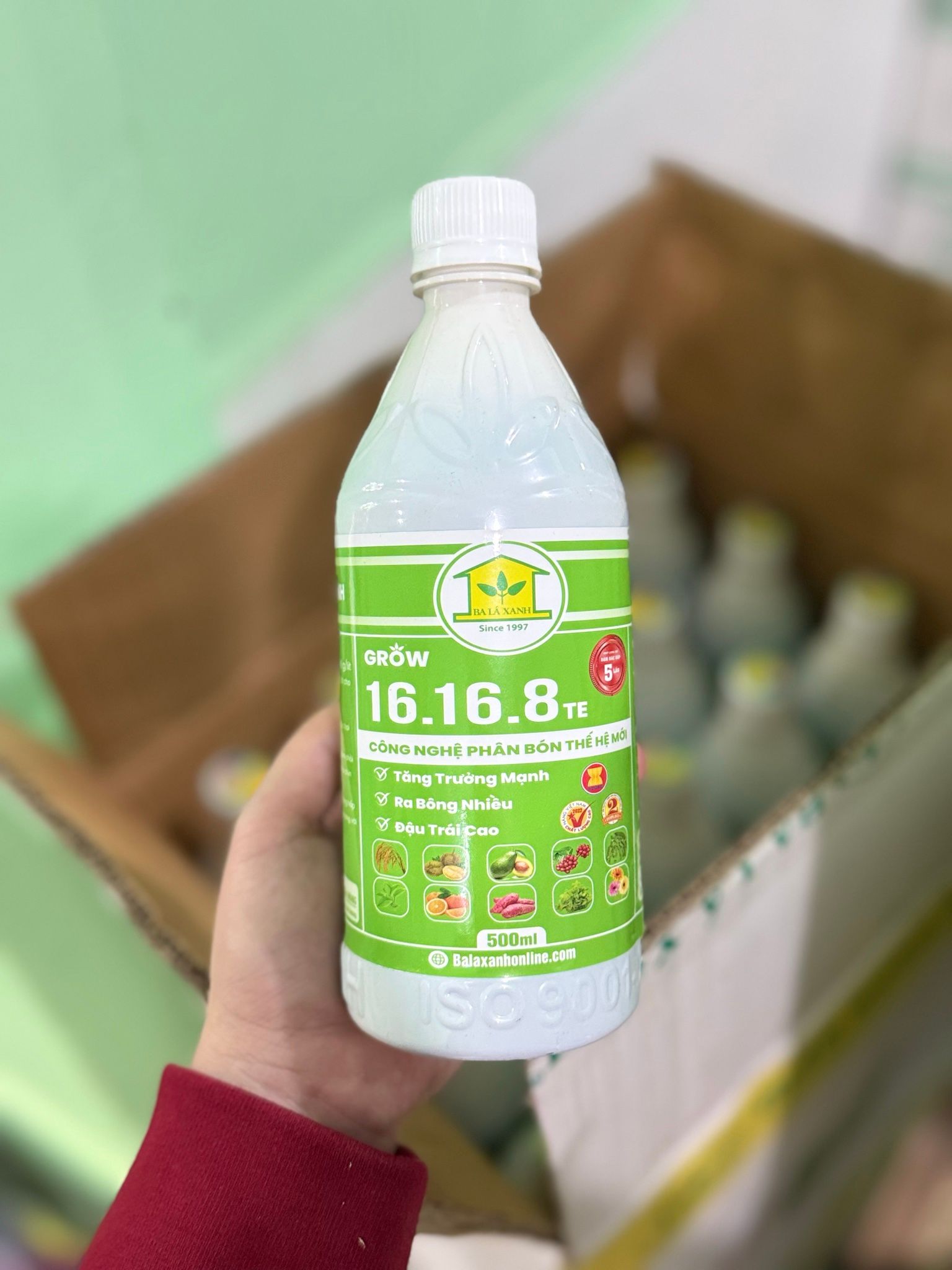 Phân bón lá GROW đậm đặc 16-16-8 BA LÁ XANH ĐẬM ĐẶC - 3 LÁ XANH 500ML