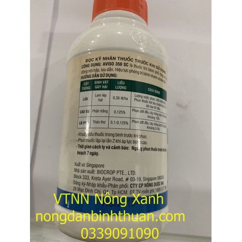 AVISO 350SC ĐẶC TRỊ THÁN THƯ - RỈ SÉT - ĐỐM LÁ - PHẤN TRẮNG