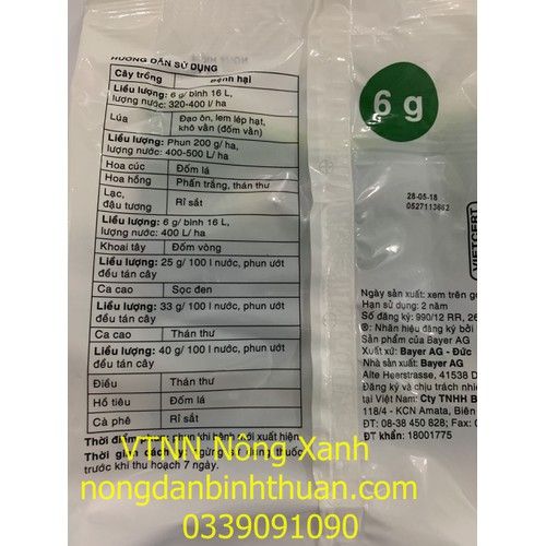 Trừ bệnh Thán thư cao cao, thán thư điều, thán thư thanh long,thán thư hoa hồng, đốm lá hoa hồng, Nativo 750wg bộ 4 gói