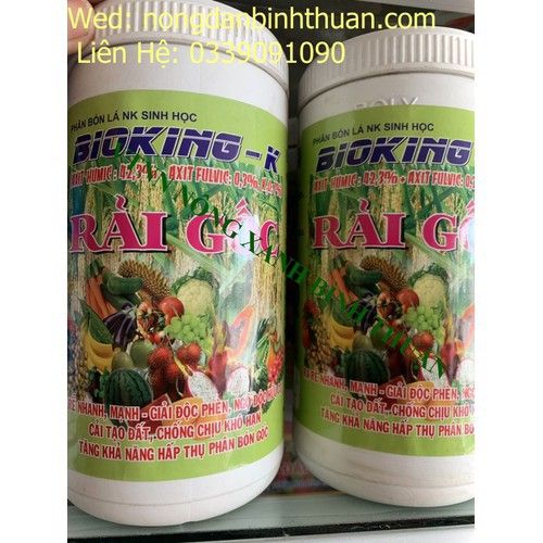 Bioking - K Rải Gốc - Phân Hữu Cơ Sinh học Rải Gốc giúp cho cây trồng giúp ra rễ, giải độc phèn, ngộ độc hữu cơ