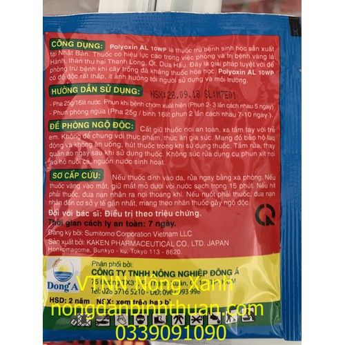Trừ bệnh sinh học POLYOXIN AL 10WP Đặc trị thán thư