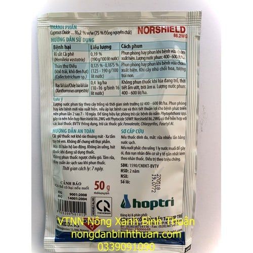 Trừ bệnh gốc đồng Norshield 86.2WG - Đồng Đỏ