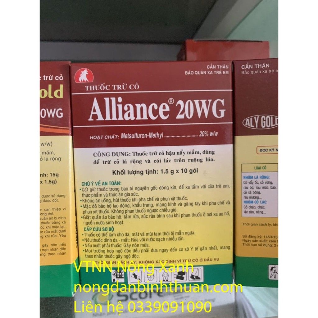 Thuốc trừ cỏ chọn lọc Alliance 20WG (1,5g) - Trừ cỏ lá rộng