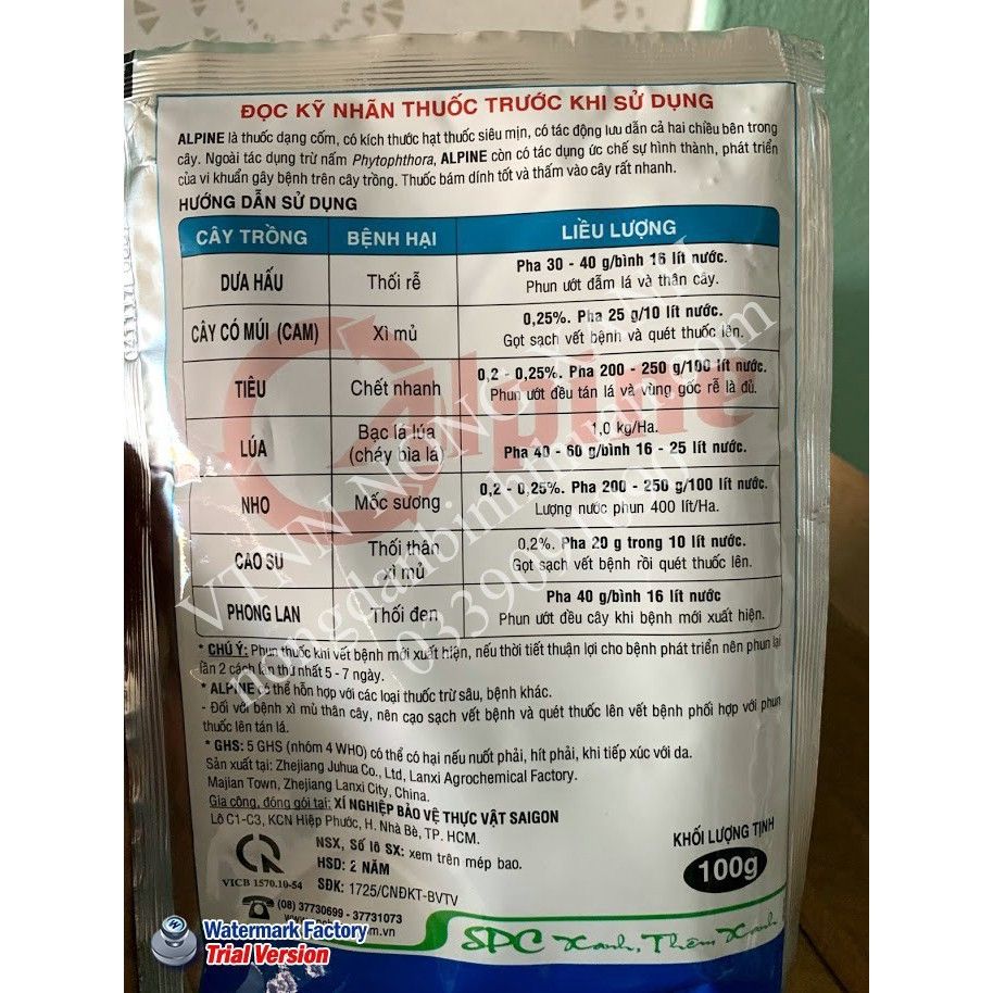 ComBo trị bệnh thối rể alpine 100gr và kích rể n3m 500gr chuyên dùng cho hoa hồng