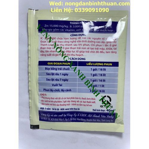 Bộ 3 gói Trái mập - tai dày - bóng da AC - Zinmac NANO chuyên dùng cho thanh long