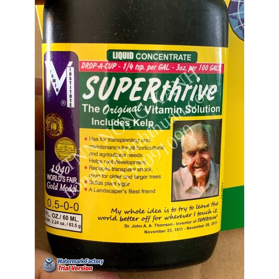 SUPER THRIVE 60ml và phân bón lá 10-60-10