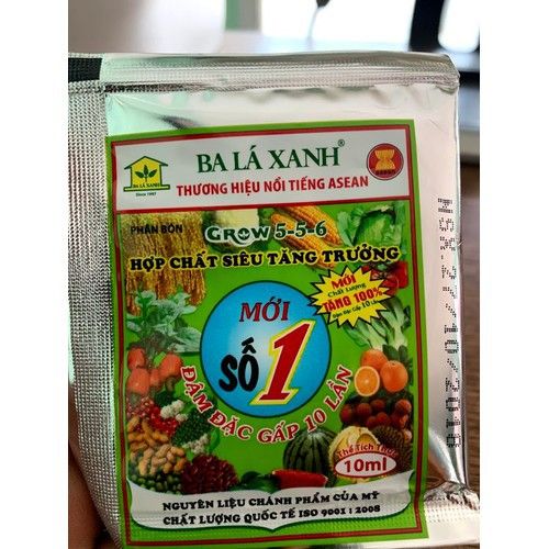 Phân bón lá Grow 5-5-6 Ba lá xanh số 1 - Tăng Năng suất