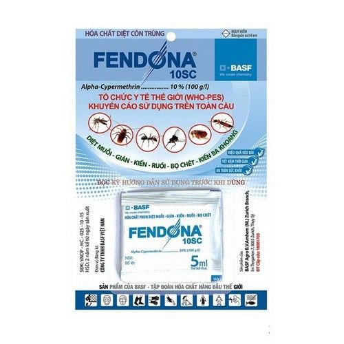 Chế phẩm trừ muỗi, côn trùng Fendona 10SC gói 5ml
