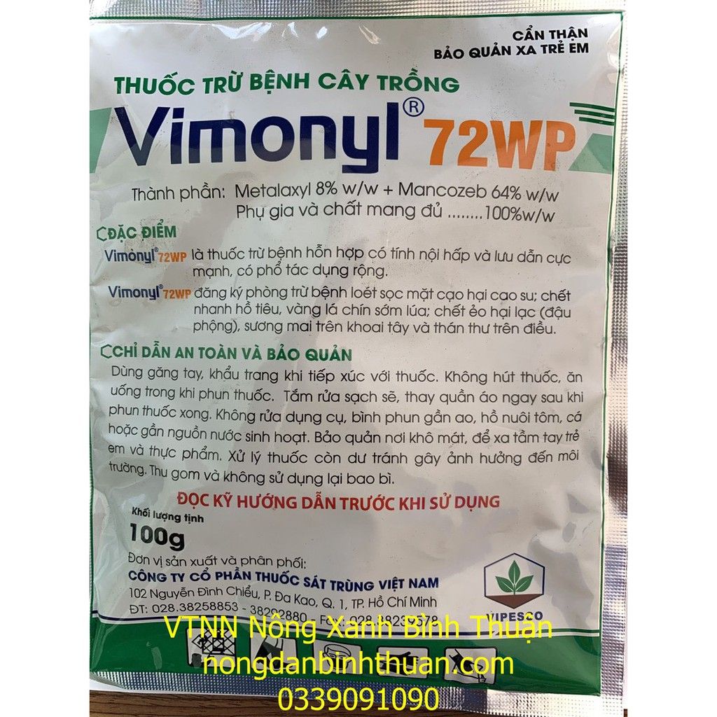 Thuốc trừ bệnh Vimonyl 72WP - 100g