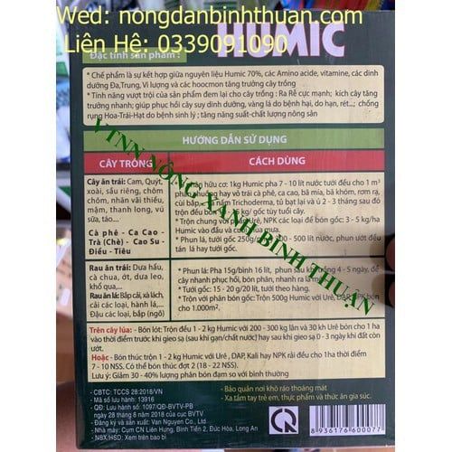 HUMIC Kích rể cực mạnh Hộp 1kg - humic Hộp 1 kg