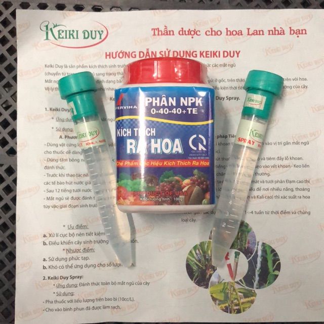 2 Keiki xanh 15ml và hủ kích ra hoa chuyên dùng cho hoa lan