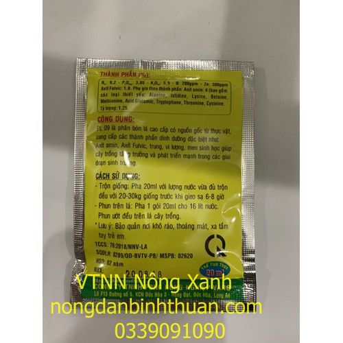 Phân bón lá AMINO cao cấp bộ 5 gói - Amino vàng 5 gói