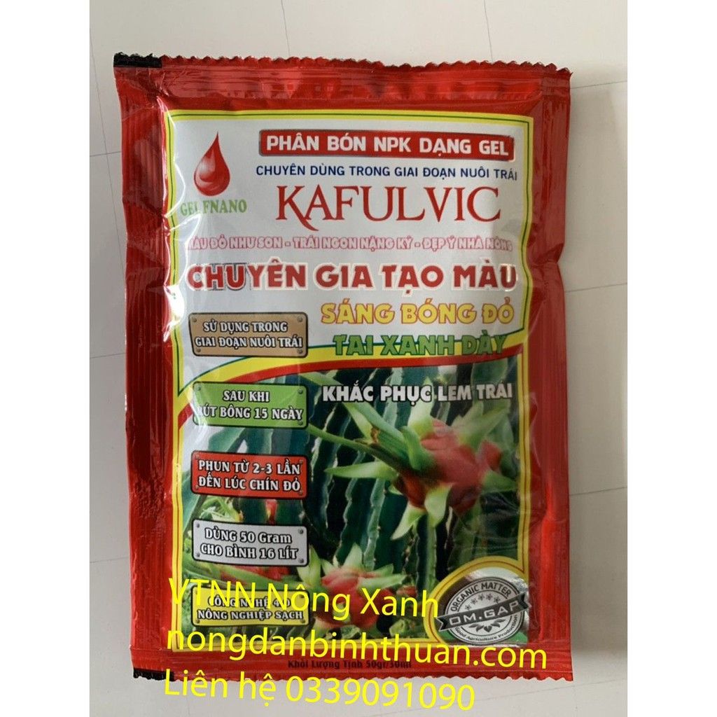 KAFULVIC - chuyên gia tạo màu trái thanh Long - Sáng bóng đỏ- tai xanh - khắc phục lem trái