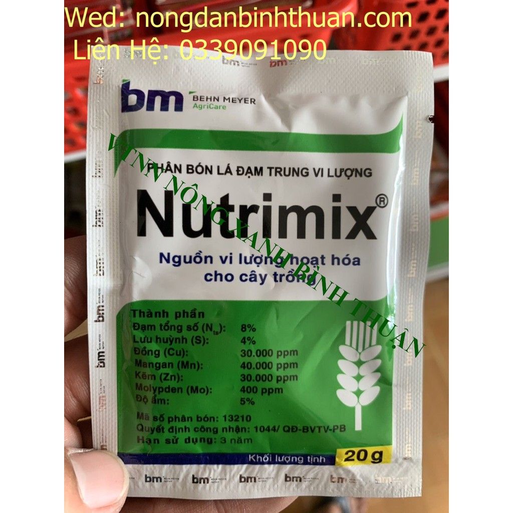 Phân bón lá Nutrimix nhập khẩu từ ĐỨC - 20g