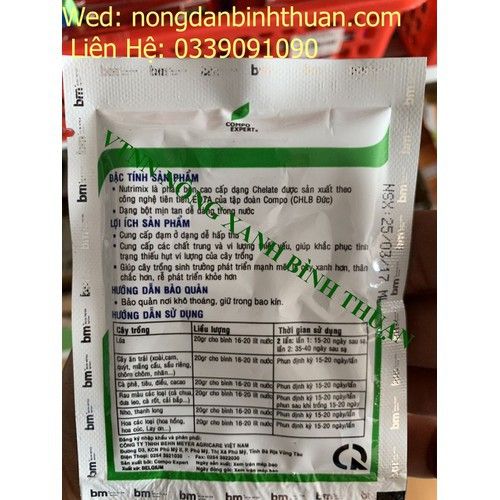 Phân bón lá Nutrimix nhập khẩu từ ĐỨC - Nutrimix BM
