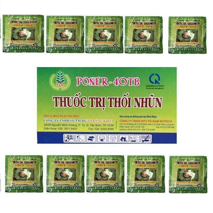 Hộp 20 viên sủi đặc trị bệnh thối nhũn cho cây trồng Poner 40TB