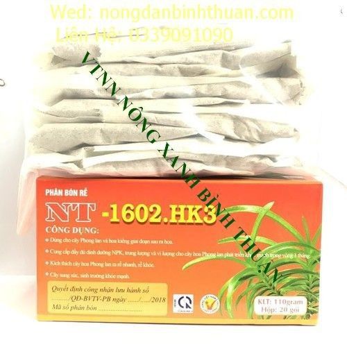 Phân bón rễ dạng túi lọc tiện dụng NT-1602.HK3 chuyên dùng cho phong lan
